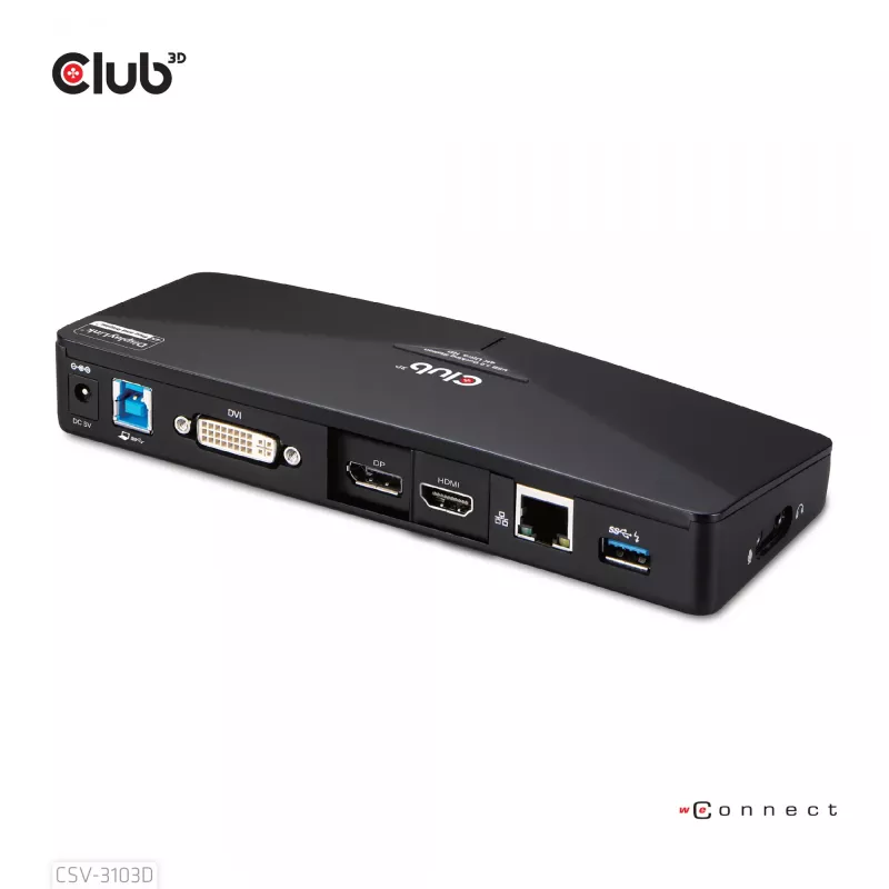 CLUB3D CSV-3103D Stacja dokująca Club 3D Universal USB 3.1 Gen 1 UHD 4K DisplayLink™