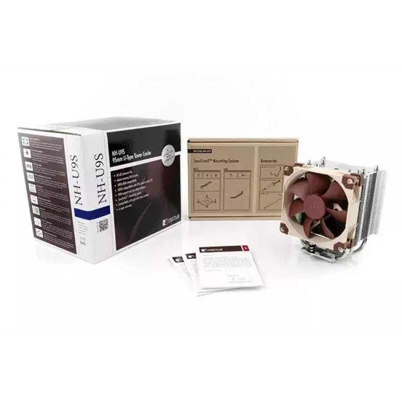 Chłodzenie procesora Noctua NH-U9S – wentylator 92 mm, radiator 95×68×125 mm, 2000 obr./min, przepływ powietrza 78.9 m³/h