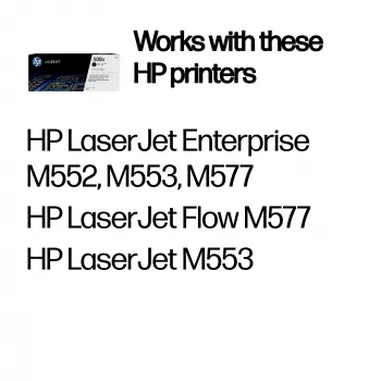 HP 508X High Yield Black Original LaserJet Toner Cartridge, 12500 stron, Czarny, 1 szt.