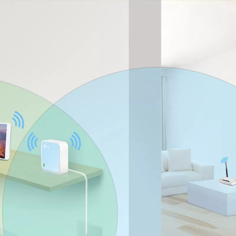 Router bezprzewodowy TP-Link TL-WR802N Fast Ethernet Single-band (2,4 GHz) Niebieski, Biały