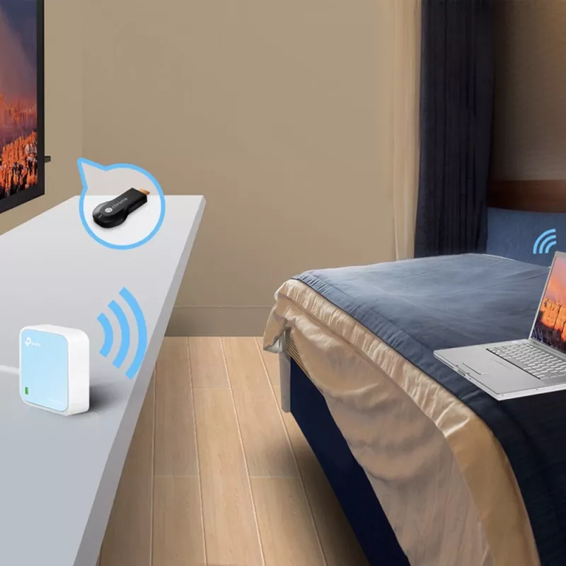Router bezprzewodowy TP-Link TL-WR802N Fast Ethernet Single-band (2,4 GHz) Niebieski, Biały