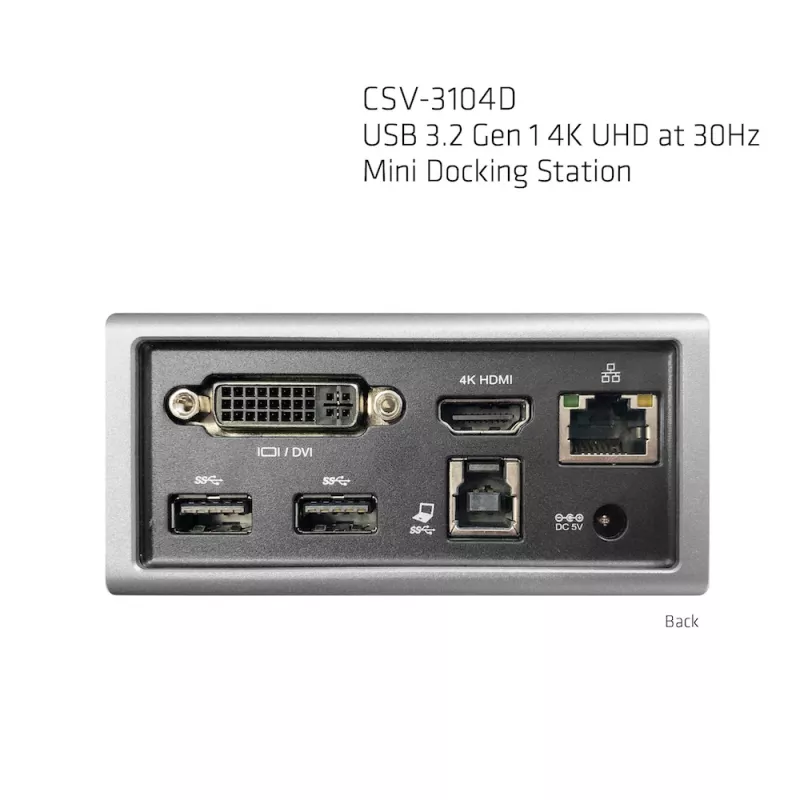 CLUB3D USB 3.2 Gen 1 4K UHD przy 30Hz Mini Stacja Dokująca Ultra Smukły Design