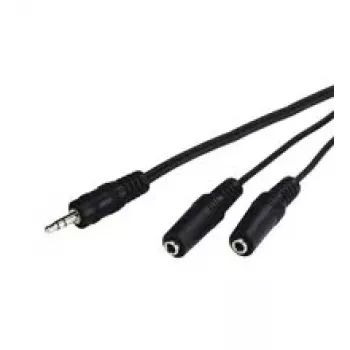 Kabel audio Goobay AVK 317-020 0.2m 3.5mm 2 x 3.5mm Czarny