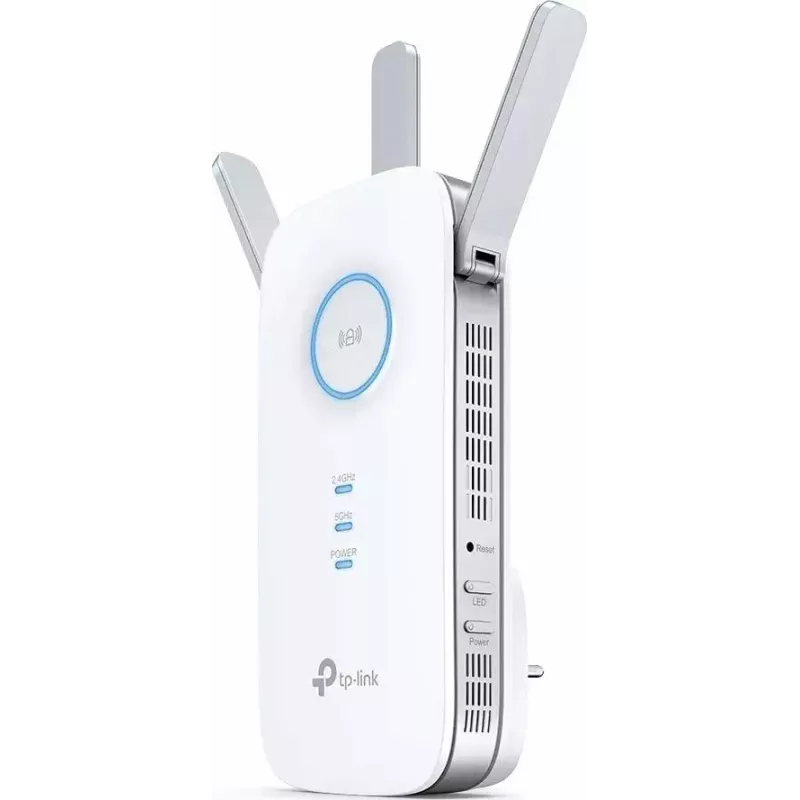 TP-LINK Extender RE450 802.11ac, 2,4 GHz/5 GHz, 450+1300 Mbit/s, 10/100/1000 Mbit/s, port Ethernet LAN (RJ-45) 1, typ anteny 3x zewnętrzna