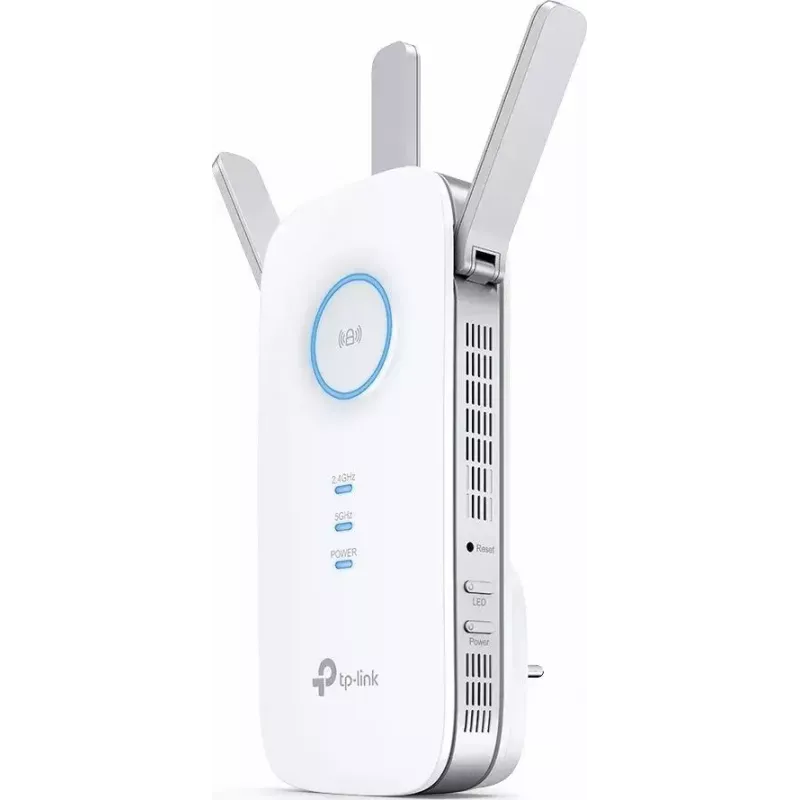 TP-LINK Extender RE450 802.11ac, 2,4 GHz/5 GHz, 450+1300 Mbit/s, 10/100/1000 Mbit/s, port Ethernet LAN (RJ-45) 1, typ anteny 3x zewnętrzna