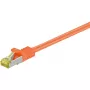 Patch Cord Cat 6A S/FTP (PiMF) Goobay, Cat7 kabel surowy, 500 MHz, RJ45–RJ45, pozłacane styki, 2 m, pomarańczowy