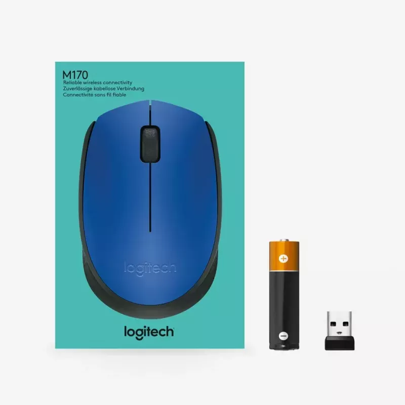 Logitech M171 mysz RF Bezprzewodowa Optyczna 1000 DPI, niebieska