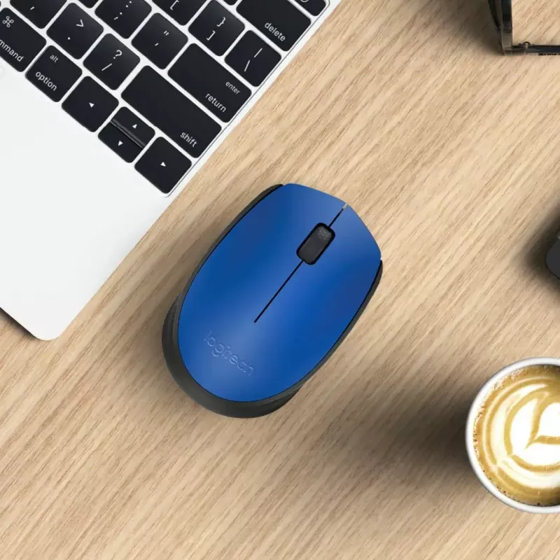 Logitech M171 mysz RF Bezprzewodowa Optyczna 1000 DPI, niebieska