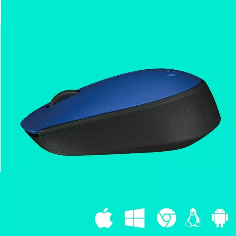 Logitech M171 mysz RF Bezprzewodowa Optyczna 1000 DPI, niebieska
