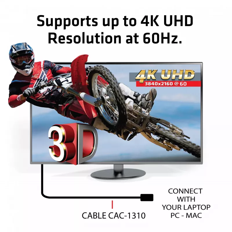 CLUB3D HDMI 2.0 Kabel 3M UHD 4K/60Hz 18Gbps Certyfikowany Premium High Speed