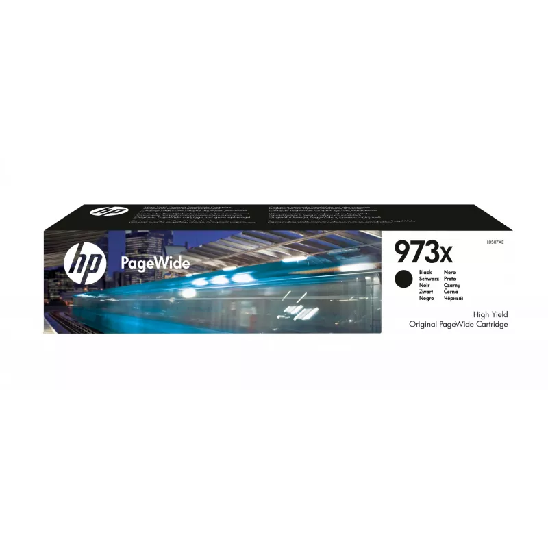 HP 973X oryginalny wkład PageWide o wysokiej wydajności, czarny, 1 szt., 10000 stron
