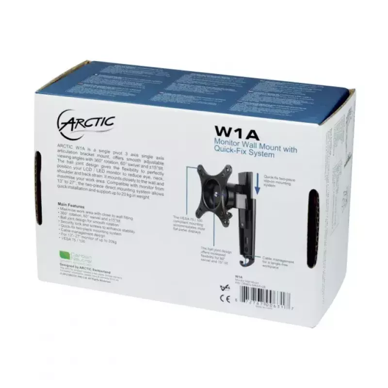 ARCTIC W1A - Uchwyt ścienny do monitora