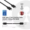 CLUB3D USB Gen2 Type C Video 4K60Hz, Data 10Gbps i Ładowanie 100W 1M M/F