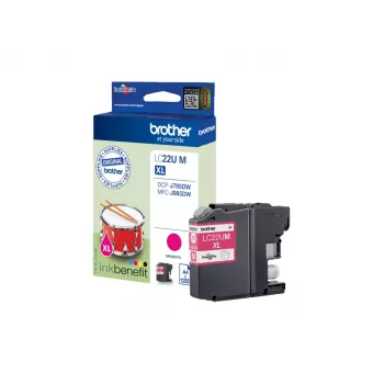Brother LC22UM kartridż z tuszem 1 szt. Oryginalny Wysoka (XL) wydajność Magenta