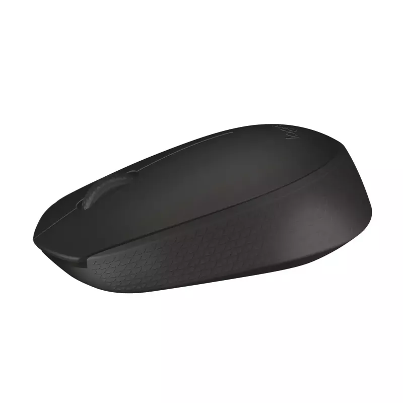 Bezprzewodowa mysz optyczna Logitech B170 RF, oburęczna, 3 przyciski, czarna, zasięg 10 m, bateria do 12 miesięcy