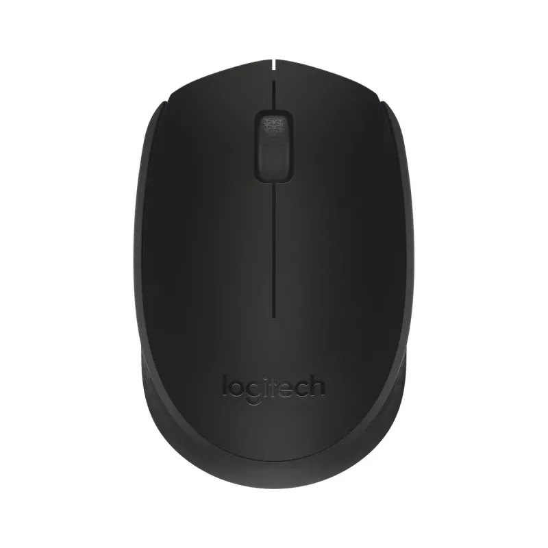 Bezprzewodowa mysz optyczna Logitech B170 RF, oburęczna, 3 przyciski, czarna, zasięg 10 m, bateria do 12 miesięcy