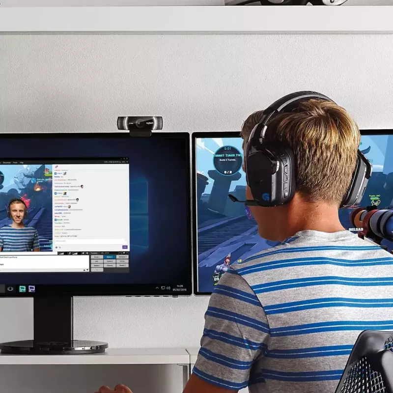 Logitech C922 1920 x 1080pixels USB Czarna kamera internetowa