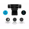Logitech C922 1920 x 1080pixels USB Czarna kamera internetowa