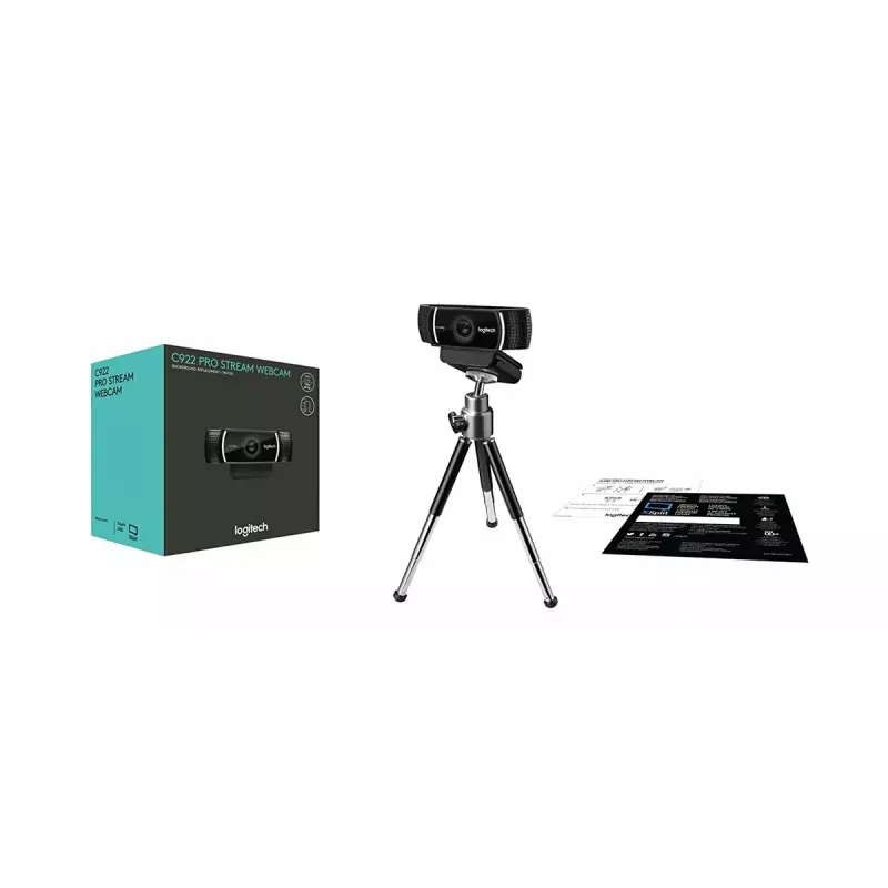 Logitech C922 1920 x 1080pixels USB Czarna kamera internetowa