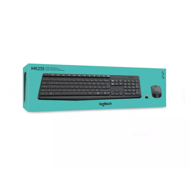 Zestaw bezprzewodowej klawiatury i myszy Logitech MK235