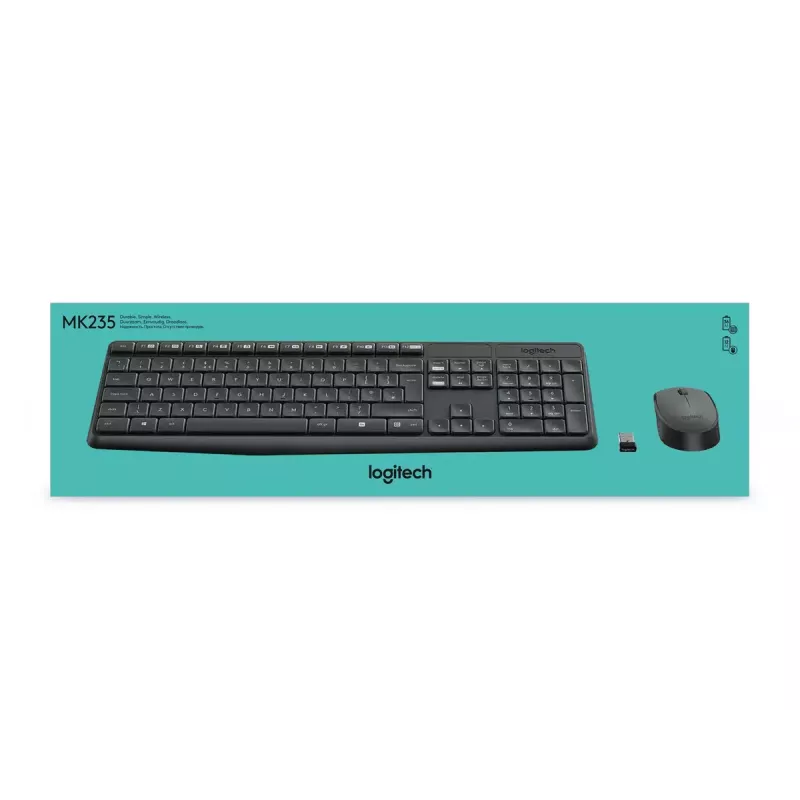 Zestaw bezprzewodowej klawiatury i myszy Logitech MK235