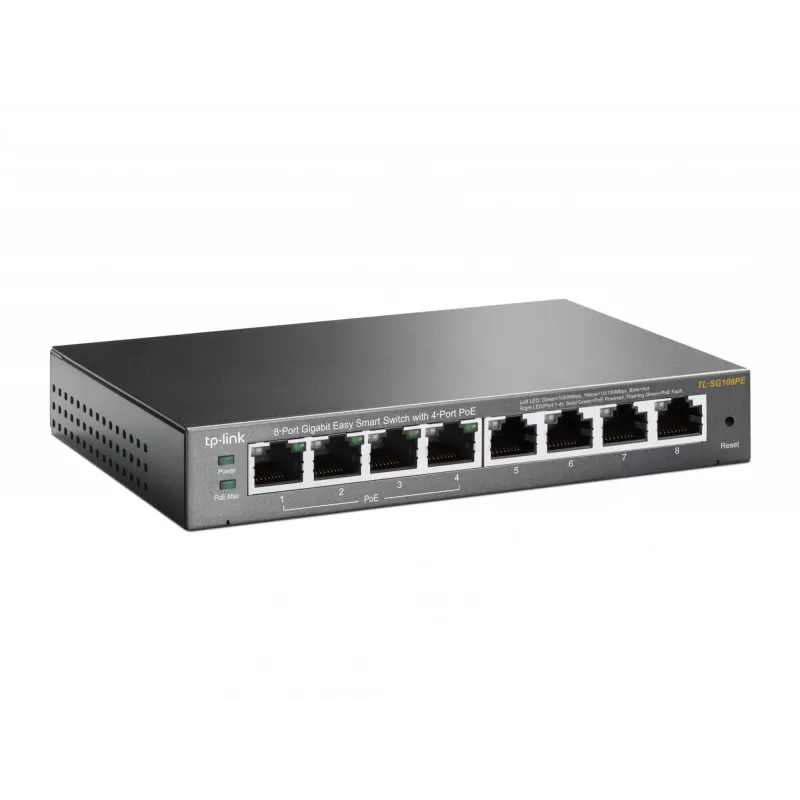 Przełącznik zarządzalny TP-Link TL-SG108PE 8-portowy Gigabit z 4 portami PoE