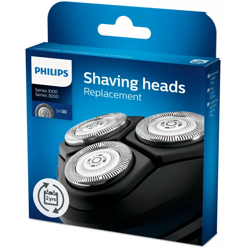 Wymienne głowice golarki elektrycznej Philips SHAVER Series 3000 SH30/50 — 3 stalowe głowice