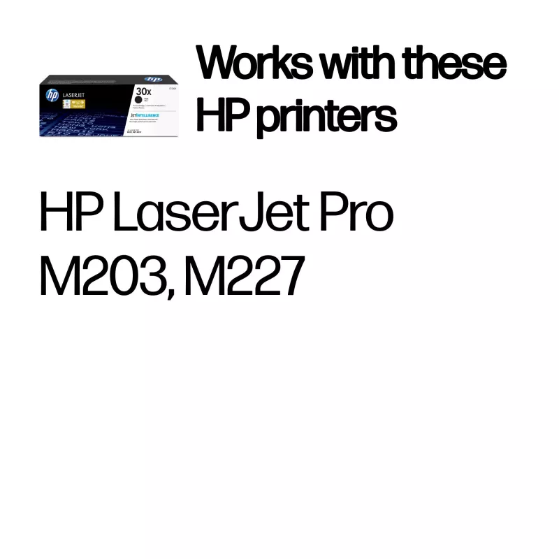HP 30X High Yield Black Original LaserJet Toner Cartridge, 3500 stron, Czarny, 1 szt.