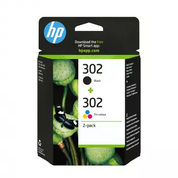 Oryginalne wkłady atramentowe HP 302 2-pack czarny/trójkolorowy