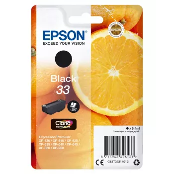 Wkład Epson 33 Czarny 250 stron C13T33314012
