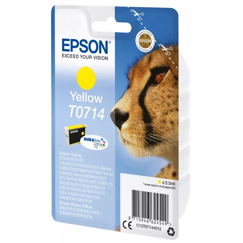 Epson Singlepack żółty T0714 DURABrite Ultra Ink