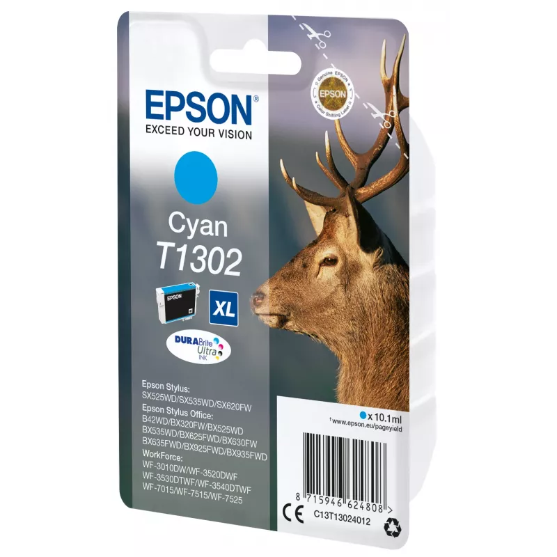 Epson Stag Singlepack cyjan T1302 DURABrite Ultra Ink