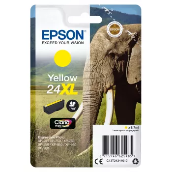 Epson Elephant Singlepack żółty 24XL Claria Photo HD Ink