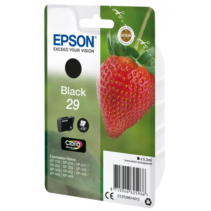 Epson Strawberry Singlepack Czarny 29 Claria Home Ink