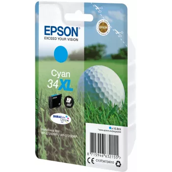 Wkład atramentowy EPSON Singlepack “Golf” cyjan 34XL DURABrite Ultra Ink 10,8 ml