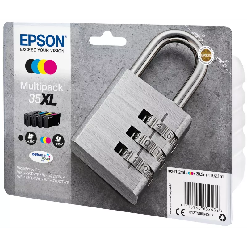 Epson Padlock Multipack 4-kolory 35XL DURABrite Ultra Ink