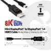 Kabel CLUB3D Mini DisplayPort na DisplayPort 1.4 HBR3 8K60Hz, 2 metry / 6.56 stopy