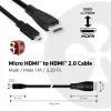 CLUB3D Micro HDMI™ na HDMI™ 2.0 4K60Hz Kabel 1M / 3,28 stopy
