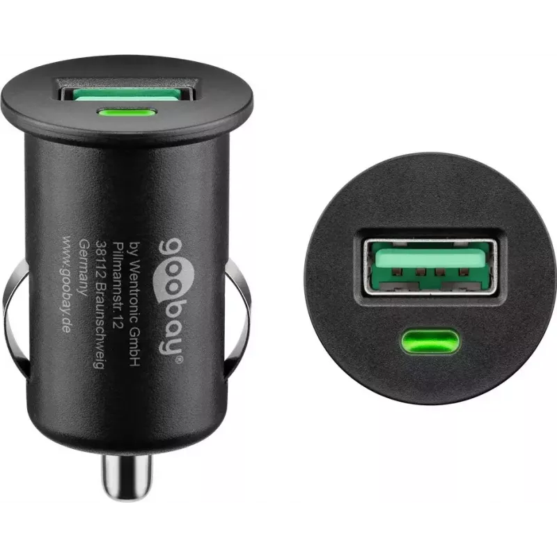 Adapter samochodowy Goobay 18 W Quick Charge 3.0 czarny