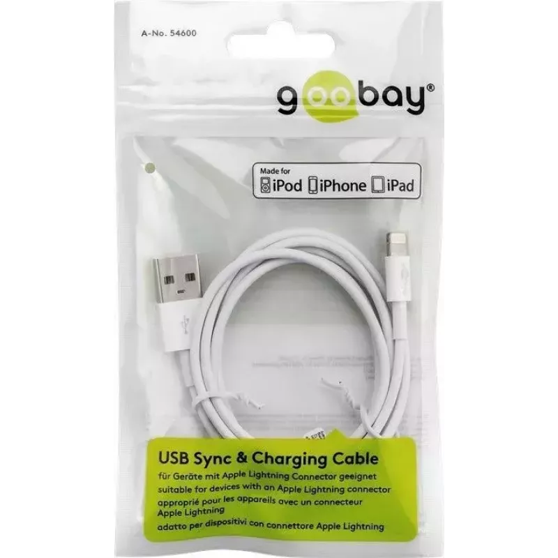 Kabel Lightning USB do ładowania i synchronizacji Goobay 72905
