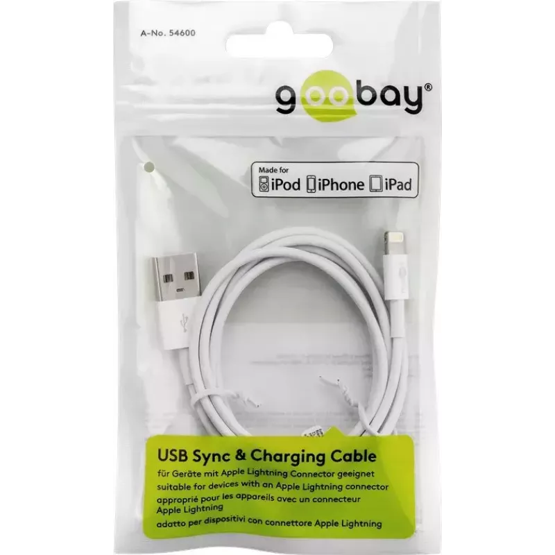 Kabel Lightning USB do ładowania i synchronizacji Goobay 72909
