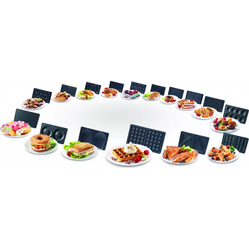 Tefal Snack Collection SW852D opiekacz do kanapek 700 W Czarny, Stal nierdzewna