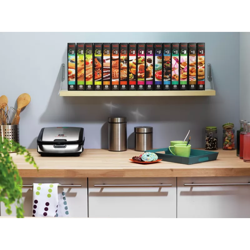 Tefal Snack Collection SW852D opiekacz do kanapek 700 W Czarny, Stal nierdzewna