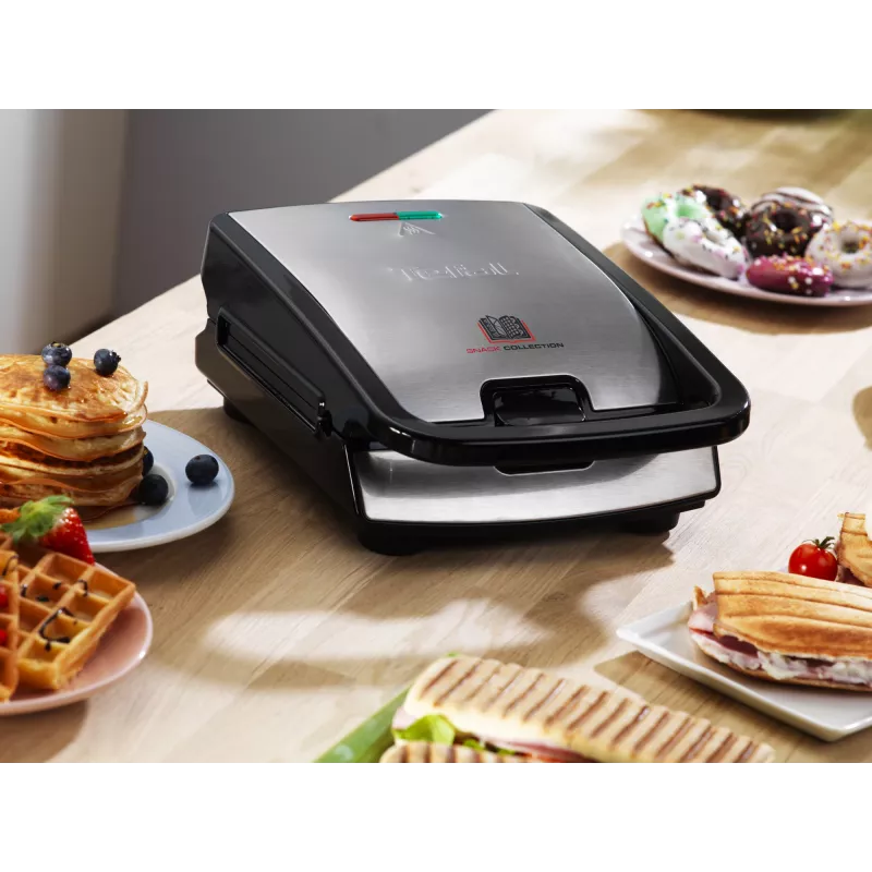 Tefal Snack Collection SW852D opiekacz do kanapek 700 W Czarny, Stal nierdzewna