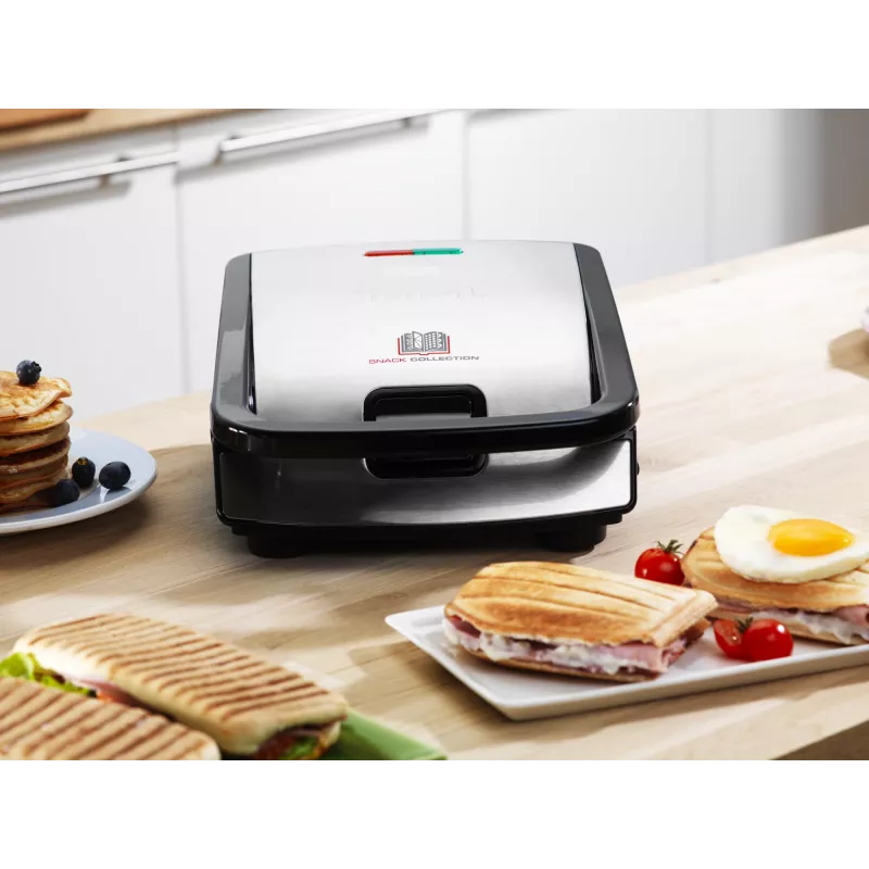 Tefal Snack Collection SW852D opiekacz do kanapek 700 W Czarny, Stal nierdzewna