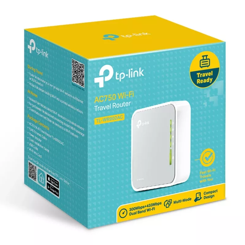Router bezprzewodowy TP-Link TL-WR902AC Fast Ethernet Dual-band (2,4 GHz / 5 GHz) 4G Biały