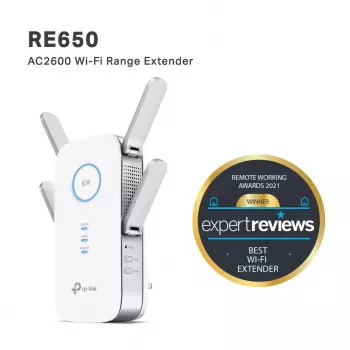 Wzmacniacz sieciowy TP-Link RE650, nadajnik sieciowy, biały, 10, 100, 1000 Mbit/s