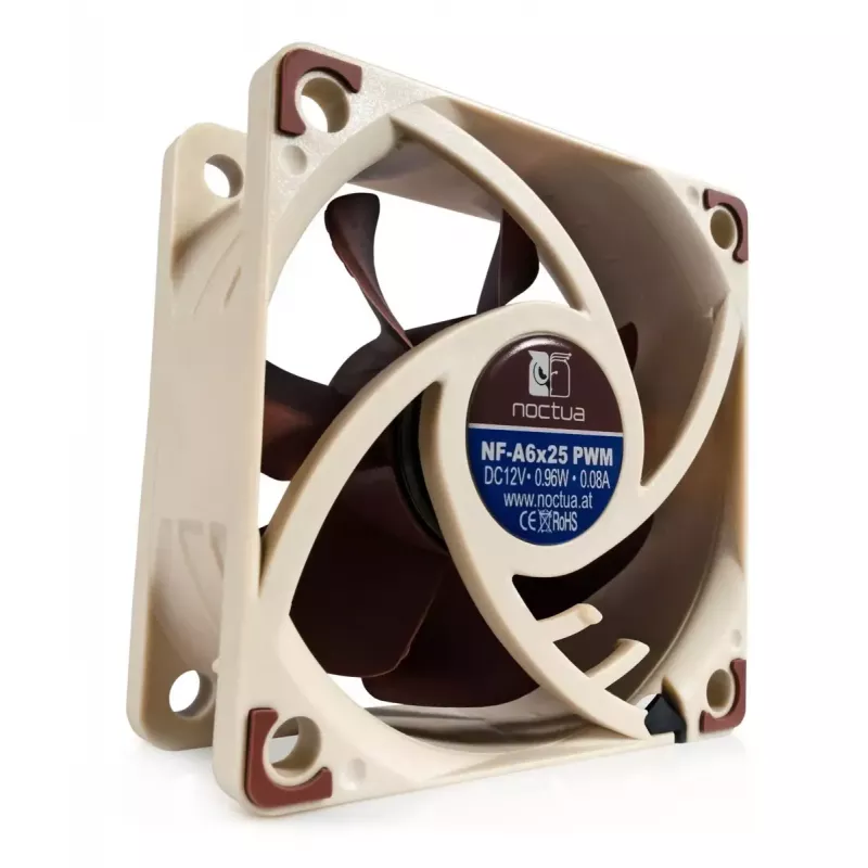 Wentylator Noctua NF-A6x25 PWM 60 mm, 12 V, 550–3000 obr./min, 29,2 m³/h, 19,3 dB