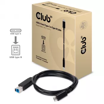 Kabel CLUB3D USB 3.1 Gen2 Type-C do Type-B męski/męski, 1 M./ 3.3 Ft.
