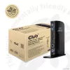 Stacja dokująca CLUB3D USB3.2 Gen1 Typ A lub C z podwójnym wyświetlaczem 4K60Hz, certyfikowana DisplayLink®